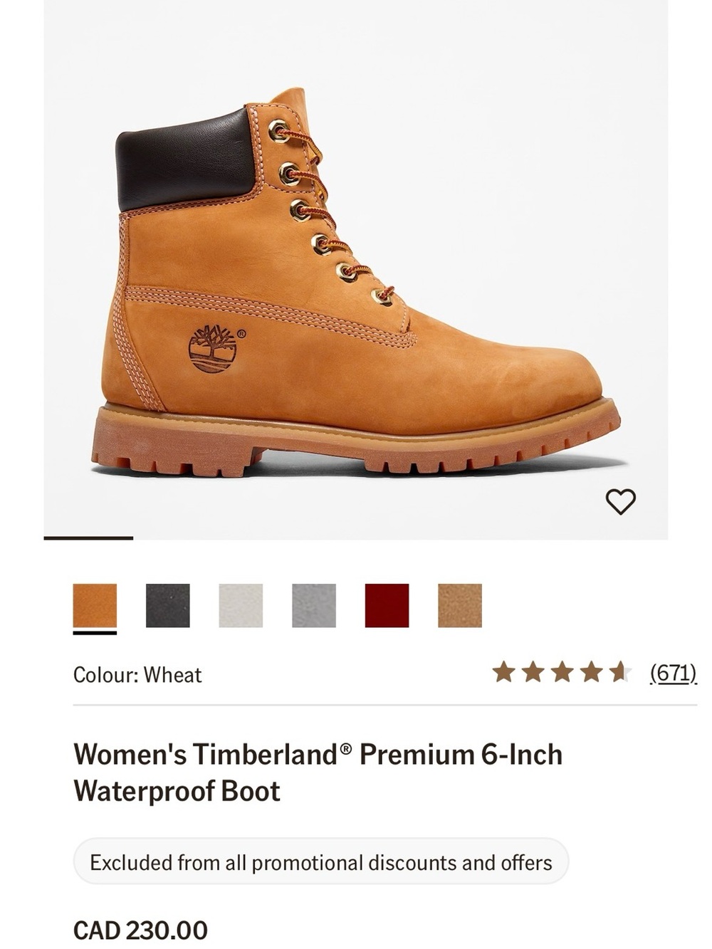 Timberland women’s Premium 6-Inch Waterproof Boot